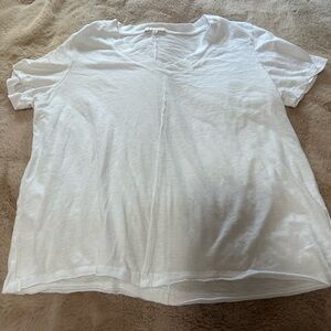 Z Supply White V-Neck T-Shirt S